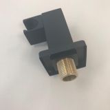 Houder Cuadro voor handdouche met muuraansluiting en waterinlaat mat zwart