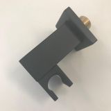 Houder Cuadro voor handdouche met muuraansluiting en waterinlaat mat zwart