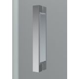 Draaideur 45cm met vast deel 39,5cm Padel - 6mm - Helder Glas Chroom 