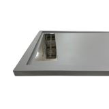 Komposit Duschwanne nach mass mit ablaufrinne Subway Eco Weiss 85x120cm