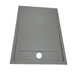 Komposit Duschwanne nach mass mit ablaufrinne Subway Eco Weiss 85x120cm