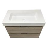 Badmeubel Life 80cm Ceniza met Composiet wastafel Wit RAL9003