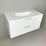 Badmeubel Blanco 100cm wit met Solid Surface wastafel