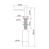 Inbouw zeepdispenser RVS voor bladmontage