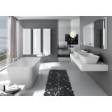 Vrijstaand Solid Surface ligbad Heron 165x70cm mat wit 