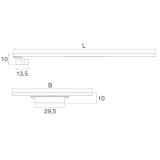 Solid Surface douchebak Hydra Frontal Eco 90x140cm Egaal Wit