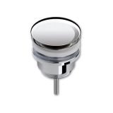 Ruimtebesparend sifon voor wastafel inclusief luxe click waste afvoerplug Clic-Clac 1¼" chroom