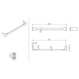 Handdoekstang S7 47,5cm chroom