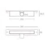 Solid Surface douchebak Hydra Frontal Eco 90x140cm Egaal Wit