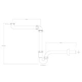 Platzsparender ausziehbarer Spülbecken Siphon
