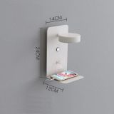 LED wandlamp met planchet, draaibare verlichting en usb aansluiting Wit