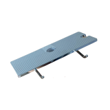Planchet Metro 25x12cm met handdouchehouder chroom voor montage aan een glijstang