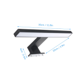 LED-Lampe Silvia 30cm Schwarz für Spiegel oder Spiegelschrank