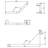 Design badgreep Lux gebogen mat zwart