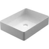 Keramische rechthoekige opbouw waskom Recto 47x37cm wit