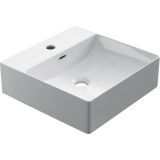 Keramische rechthoekige opbouw waskom Square 40x40cm wit