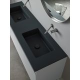 Composiet dubbele wastafel op maat - Celine - tot 51cm diep