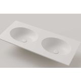 Solid Surface dubbele wastafel op maat - Celine - tot 51cm diep