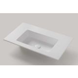 Solid Surface wastafel op maat Celine - tot 51cm diep