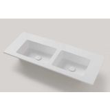 Solid Surface dubbele wastafel op maat - Celine - tot 51cm diep