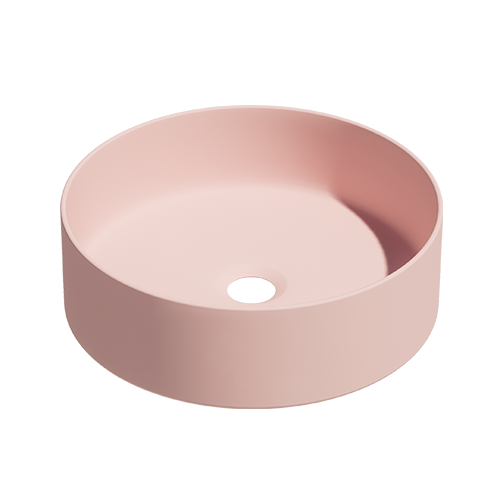 Keramische ronde opbouw waskom Cylindrico ø36cm roze
